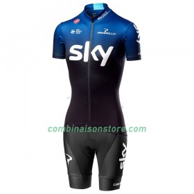 Combinaison Cycliste + Cuissard 2019 Team Sky Femme N001